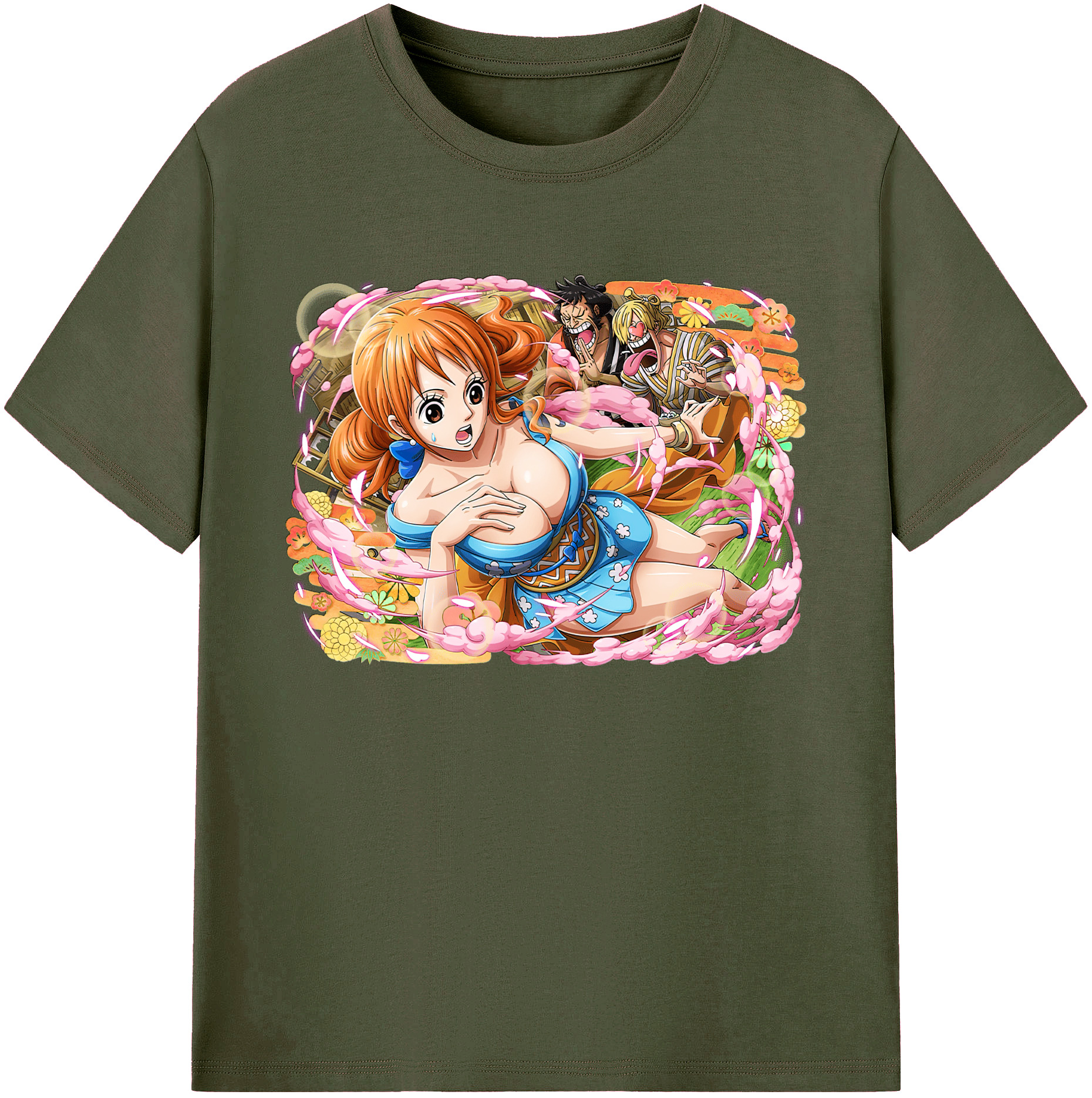 ワンピース ナミ ONE PIECE Nami 綿100％ メンズ半袖Tシャツ｜肌触りやわらか＆通気性